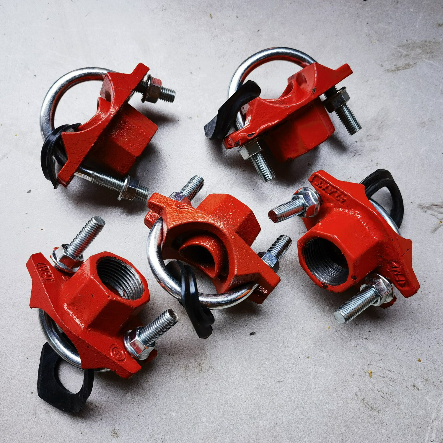 znmw衬塑钢管给水丝接机械三通卡箍2寸变1寸饮用水管分水抱箍三通接头