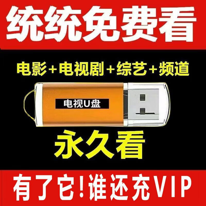 智能电视网络机顶盒投影仪U盘通用VIP软件同步免费会员电视车载 电视+机顶盒+投影仪【通用款】