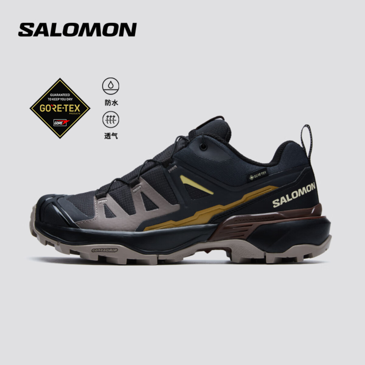 �����ɣ�Salomon��Ů�� �����˶�������ĥ��ˮ͸����ɽͽ��Ь X ULTRA 360 GTX ī��ɫ 478654 37 (UK4.5ح 37 1/ 3)