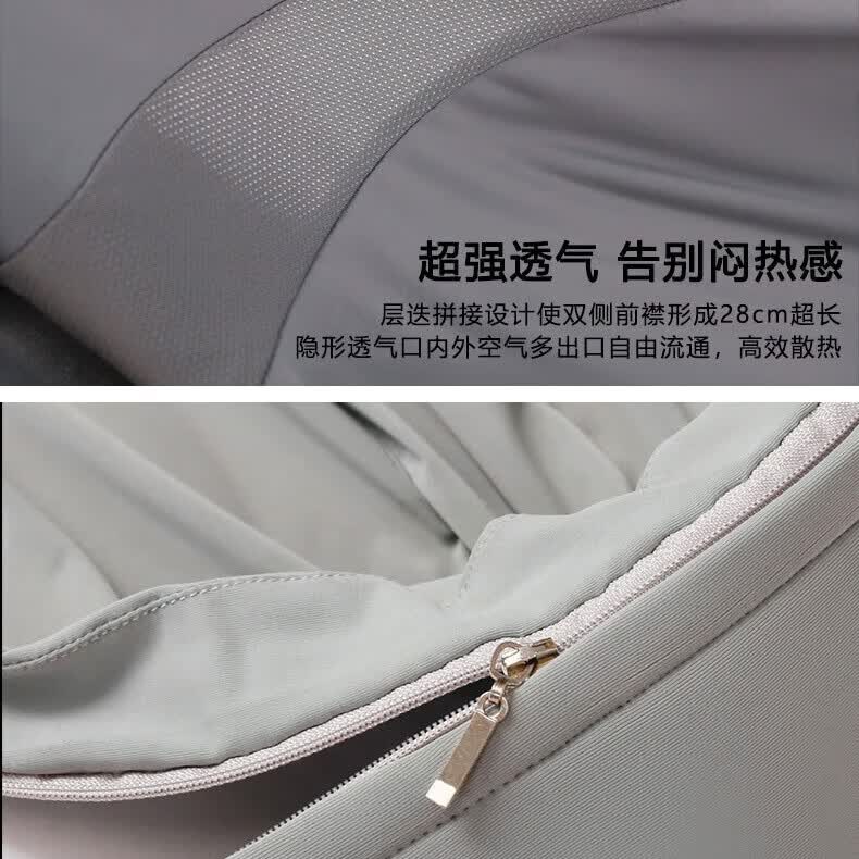 美奈貂防晒衣女新款防紫外线外套夏季遮阳披肩冰丝防晒服薄款 浅咖【手套款】 UPF50+ 可拆帽檐 均码 【80-150斤】 送测试卡
