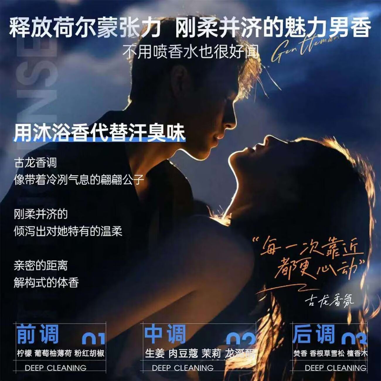 初蔓沐浴露男士专用持久留香72小时香体清爽控油滋润保湿高端沐裕乳液 【男士专研】魅蓝香沐浴露500ml 香氛祛痘沐浴露金榜第1名