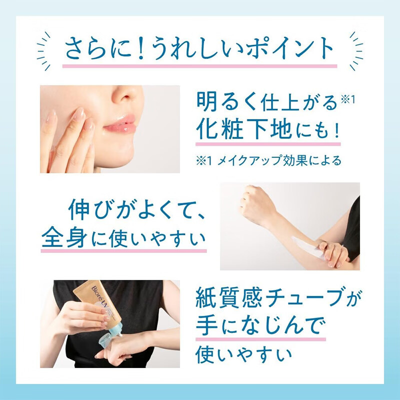 碧柔（Biore）【日本直邮】碧柔防晒霜 水润保湿防水防晒乳女男军训隔离紫外线 水肌记忆50g SPF50 PA+++