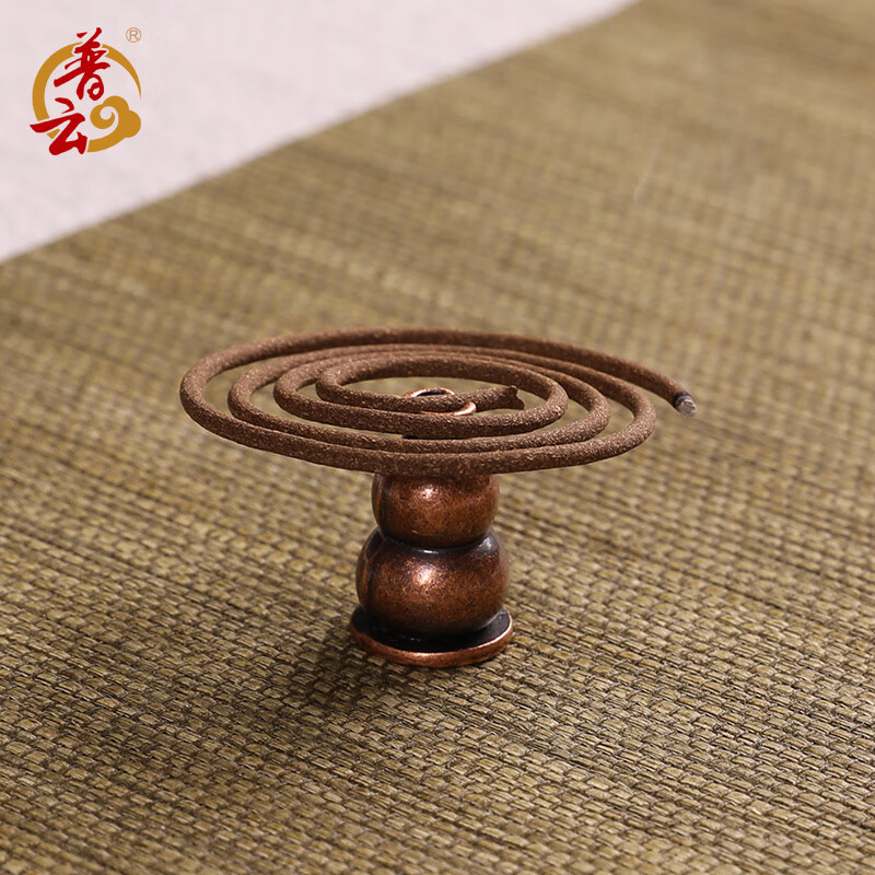 普云 铜葫芦香插 盘香线香卧香适用香器香炉 铜合金葫芦香插