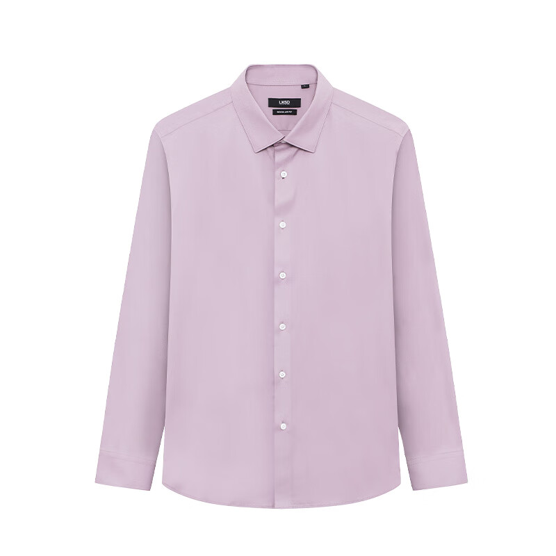 莱克斯顿长袖衬衫男三防面料抑菌防螨抗皱商务职业装休闲衬衣男 浅红 XL