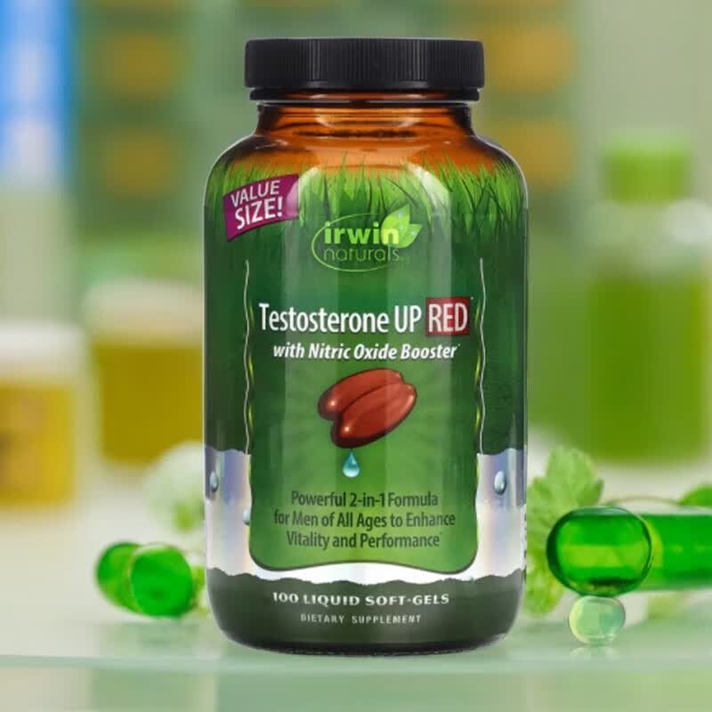美国Irwin Testosterone UP Red 男士睾酮素提升一氧化氮加强剂 100粒