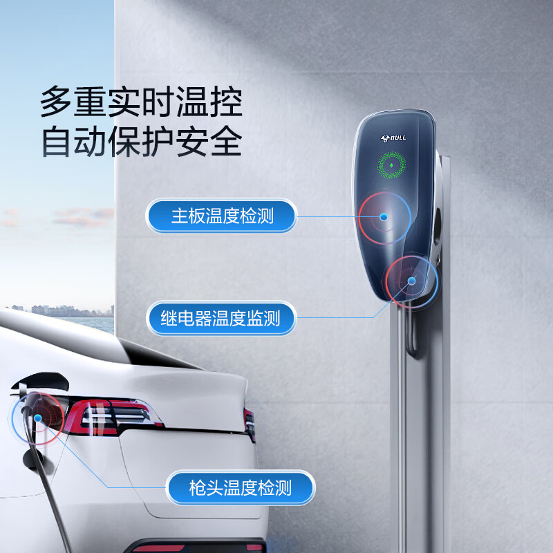 公牛充电桩7KW家用交流适配于比亚迪小米su7/yu7汽车特斯拉蔚来小鹏极氪理想问界 天际SE4G款 基础安装