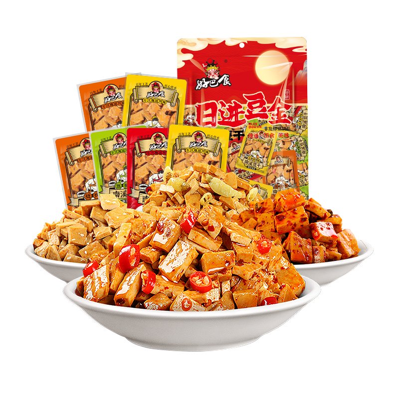 好巴食四川南溪豆腐干豆干小零食香辣五香豆干制品小吃食品混裝 經(jīng)典豆腐干多味裝500克*1袋