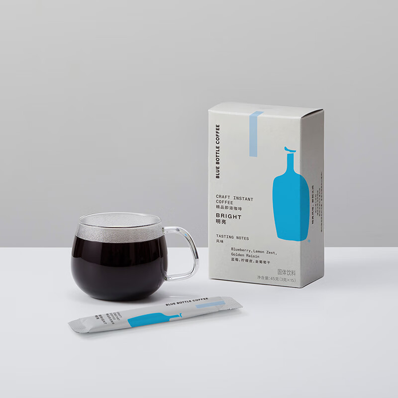 BlueBottleCoffee蓝瓶咖啡精品即溶咖啡明亮 原味15x3g