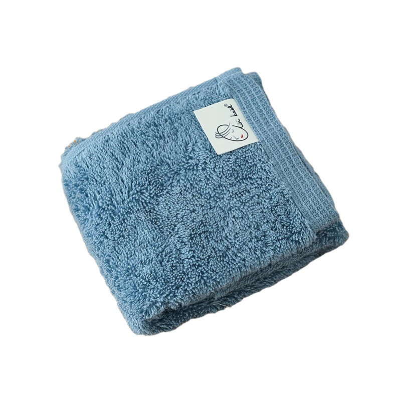 淺野（air kaol）毛巾純棉100%洗臉巾日本進(jìn)口A類吸汗洗手巾約34*40cm 55g青峰藍(lán)