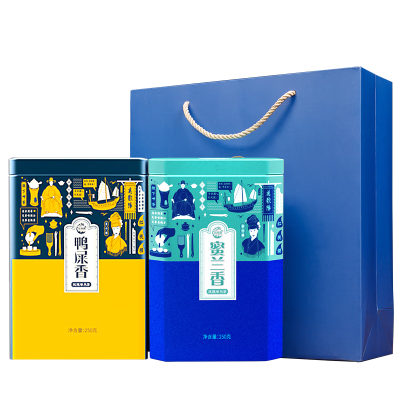 山里貨（shanlihuo）烏龍茶潮韻組合裝鳳凰單樅鴨屎香蜜蘭香一級500g足火