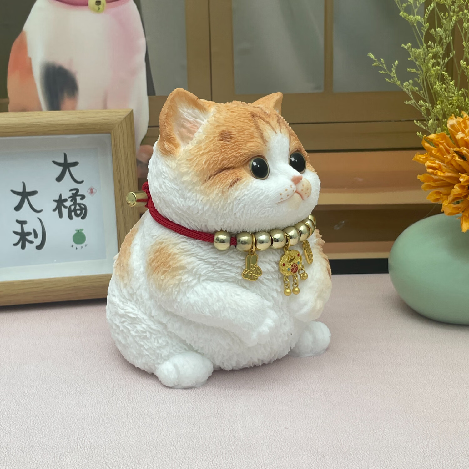 创意仿真小猫玩偶搞怪玩具解压治愈系女生生日礼物摆件猫咪公仔 乖巧小橘猫