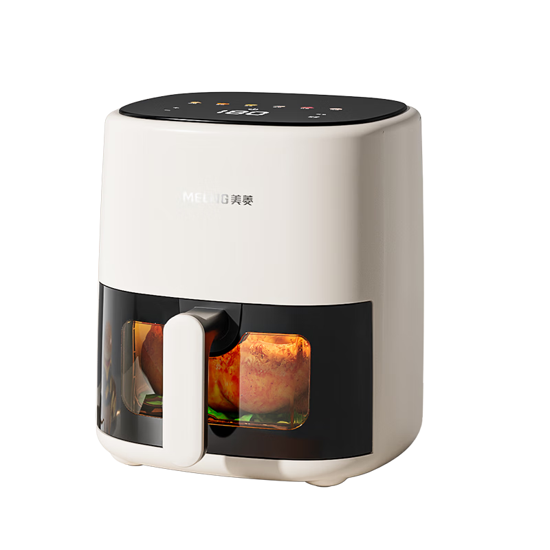 美菱（MeiLing）空气炸锅 大容量家用全自动烤箱小型多功能不粘易清洗智能触控低音无油低脂电炸锅蒸汽嫩炸薯条机