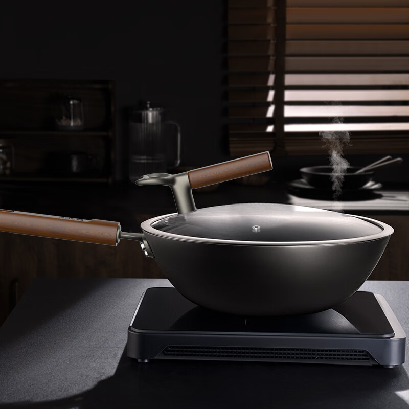 康巴赫牛排煎锅有钛铸铁平底锅加厚防粘无涂层不粘锅燃气灶电磁炉通用 【免开锅系列】 26cm