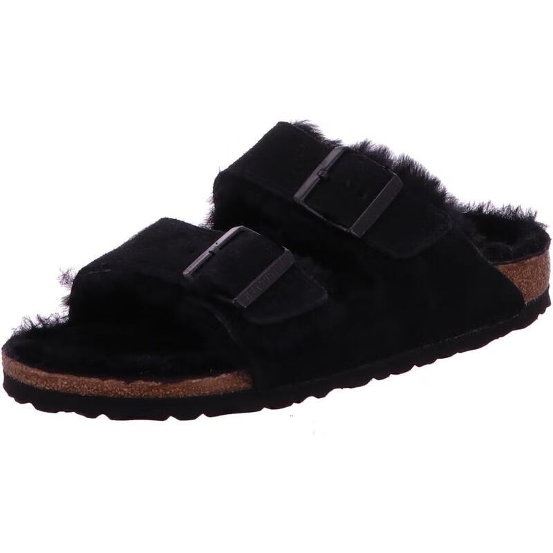 BIRKENSTOCK新款勃肯女涼鞋 夏季新款涼拖金黃色女款舒適女士增高防滑涼拖鞋 Black 43