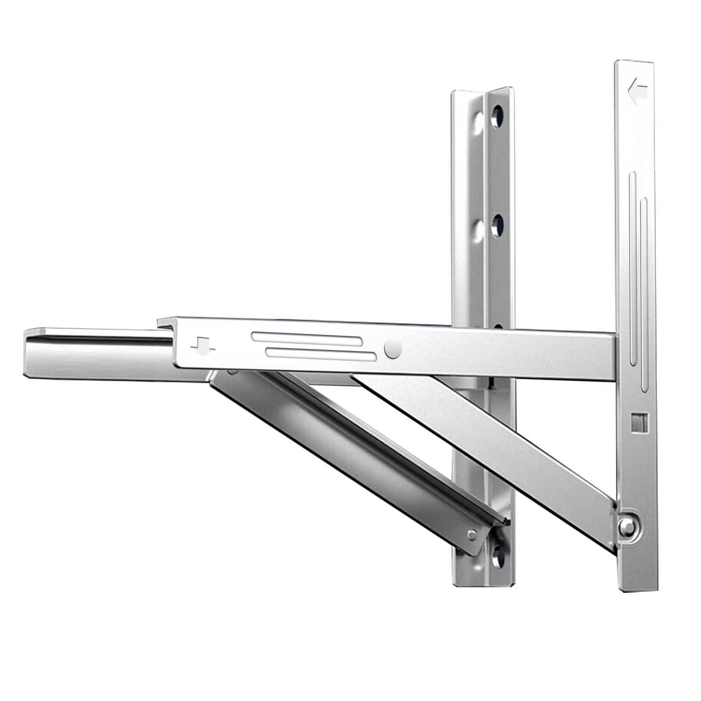 ANGOER艾歌空调外机支架加厚不锈钢空调架子通用1P2P3P适用于奥克斯格力美的海尔科龙TCL小米等送货上门 1-1.5P 不锈钢加厚空调支架