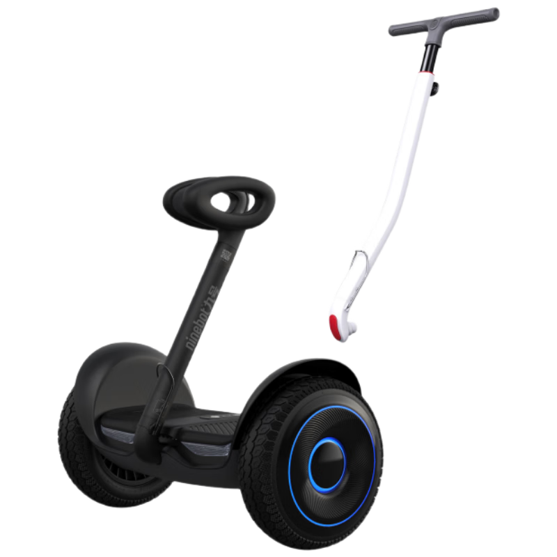 九號（Ninebot）電動平衡車成人L8黑色+手扶桿套裝多模式操控10英寸體感加速代步充氣輪胎9號電動車