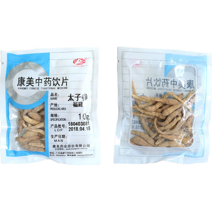 康美中藥100g  茯苓黨參片白術(shù)山萸肉麥冬山藥獨立小包裝飲片級別精制中藥飲片免洗藥房抓配禮盒禮物 太子參100g
