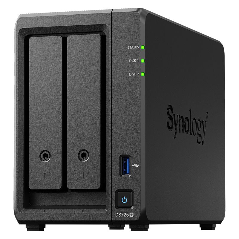 Ⱥ�ͣ�Synology��DS725  ˫���� 2��λ NAS����洢������ �Ŷ�˽���� �ļ��洢���� ���ݹ��� �ļ�����