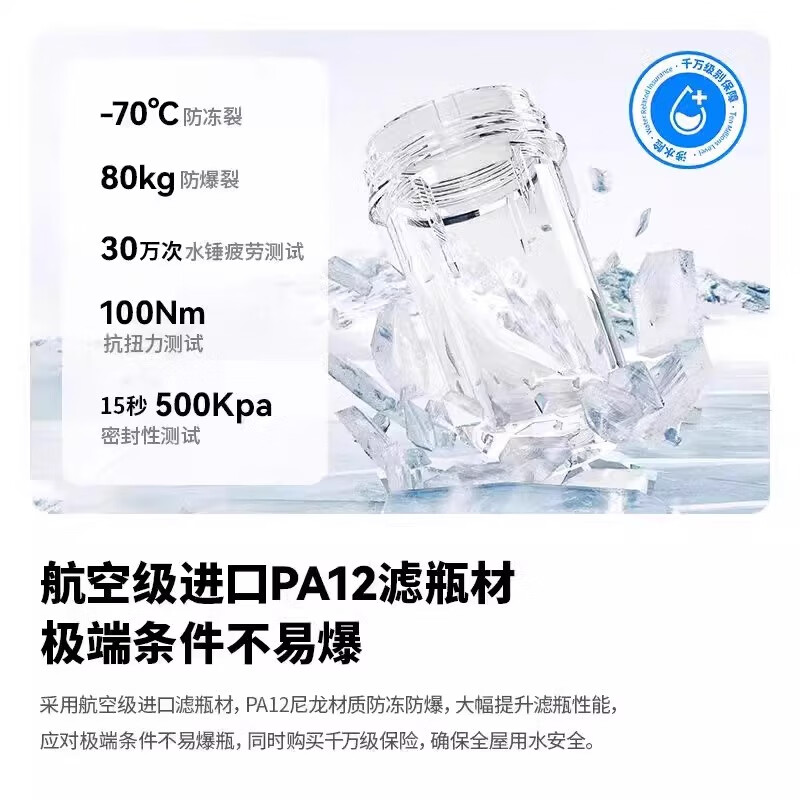 日丰前置过滤器三代包安装自动正品反冲洗大流量全屋净水过滤泥沙自来水 黑色(6分25)包材料包安装原厂正品