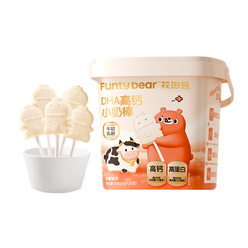  Huatian Bear DHA߸С̰Ƭ̱ͯʳţͰװ150g25֧