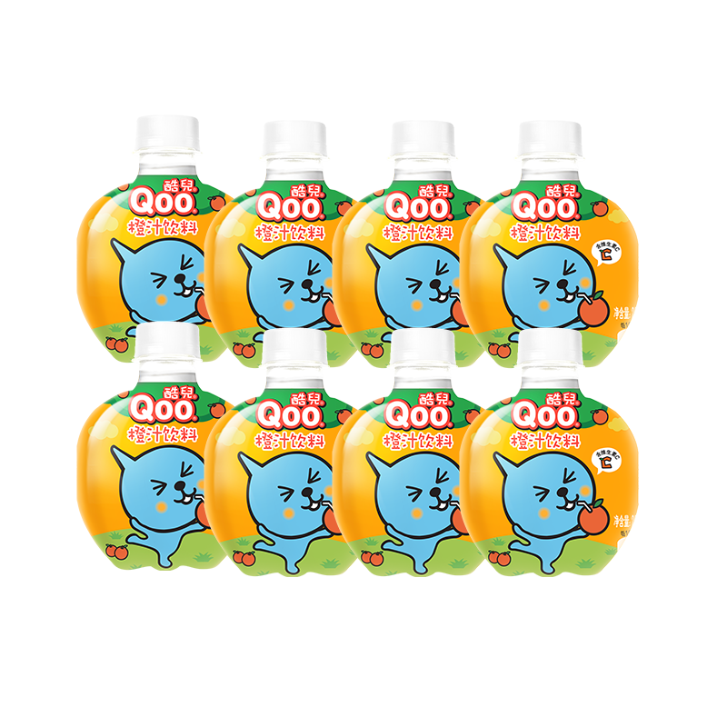 可口可乐（Coca-Cola）美汁源 酷儿 Qoo 橙味果汁饮料 260ml*8瓶