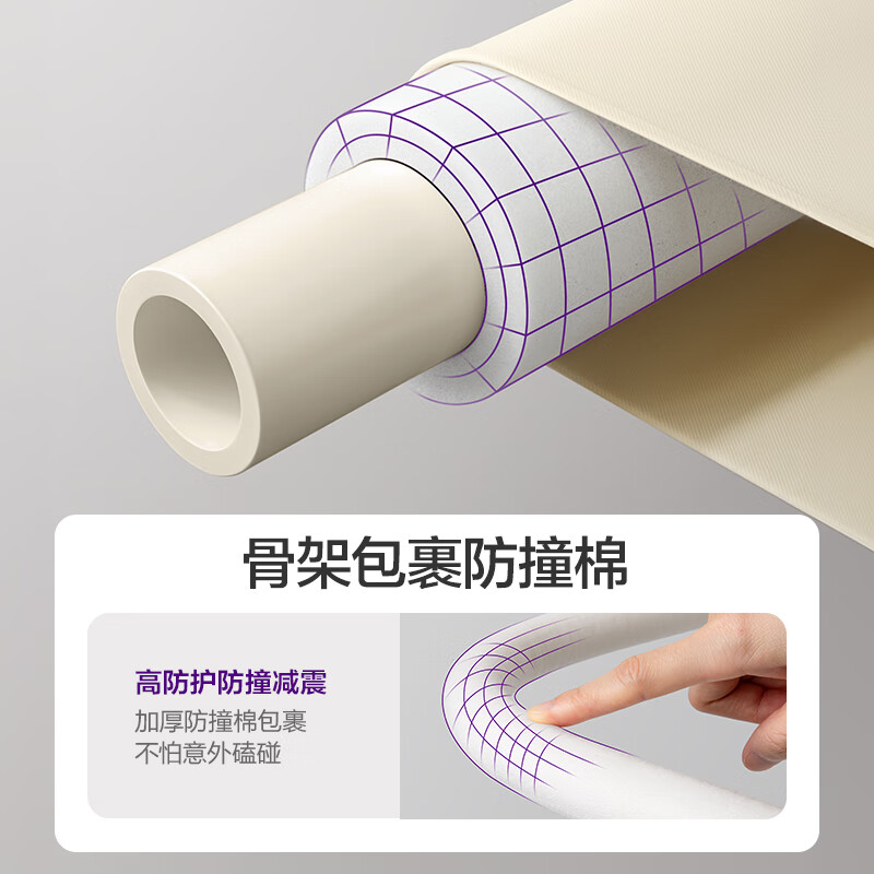 新安怡飞利浦免安装儿童宝宝床防护栏一面床围栏婴儿防摔单侧床边 1.8m [两边可折叠+免装+送收纳袋]