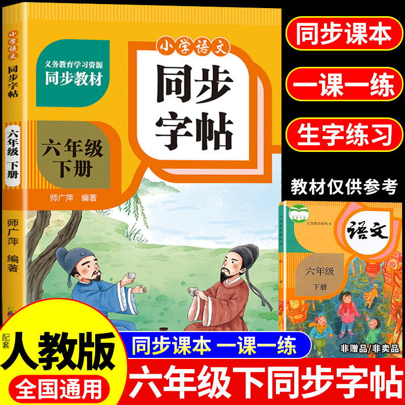 【2025新版】小学同步字帖一二三四五六年级上下册练字帖练字配套人教版语文小学生专用正版每日一练钢笔练习字贴上 下 【六年级下册】语文同步字帖
