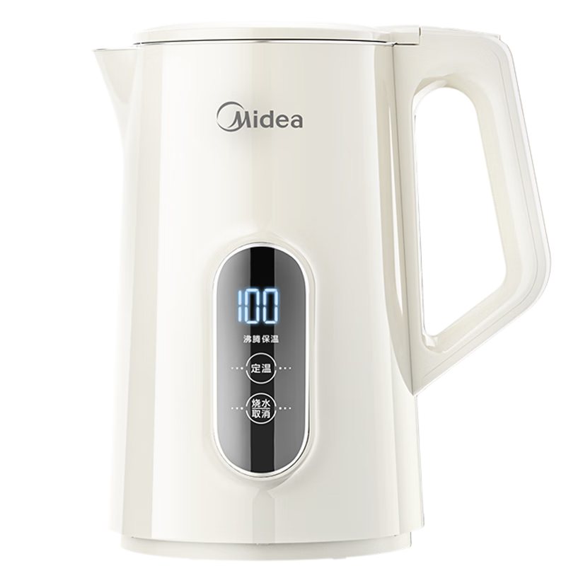 美的（Midea）电热水壶烧水壶自动断电保温一体316L不锈钢 保温水壶7段调温恒温壶 1.7升17X304-PRO