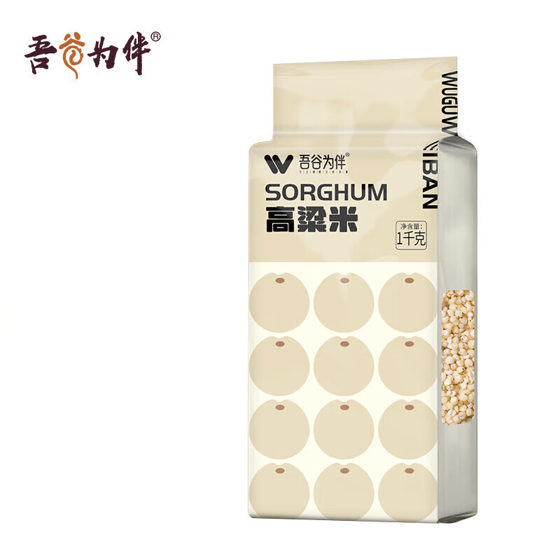 吾谷为伴高粱米白高粱米东北五谷杂粮粗粮粥米搭档罐 高粱米1kg