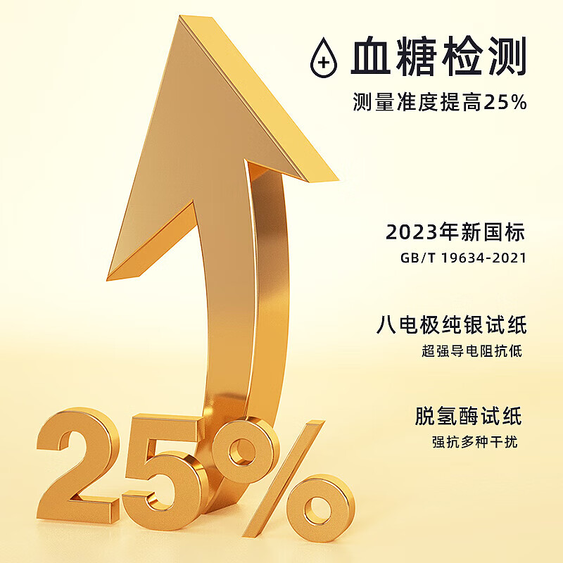 可孚血糖测试仪尿酸血脂三合一GUT02家用医用级高精准胆固醇检测试纸 25支尿酸试纸+等量采血针+等量棉片