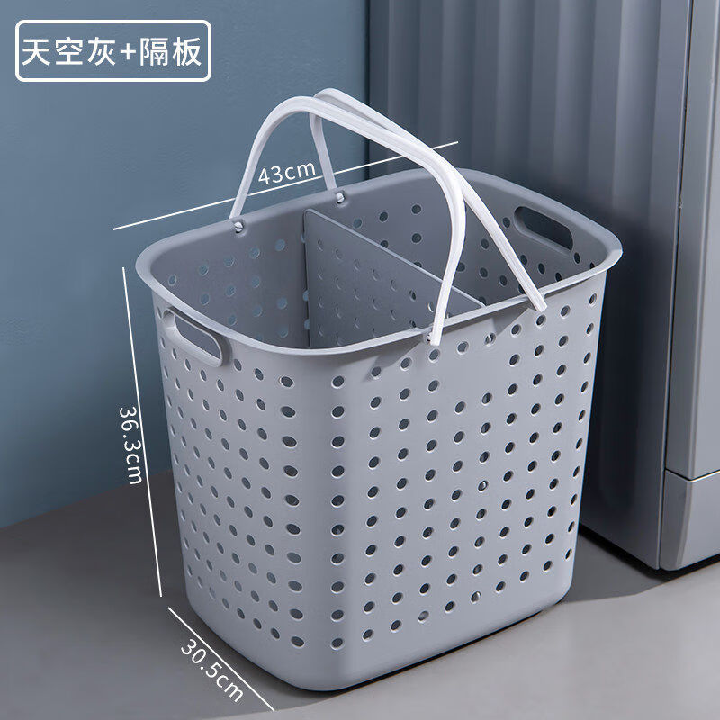 脏衣篮推车大号脏衣服收纳篮子浴室手提放篓家用二三层脏衣置物架 大叔灰 三层-升级款