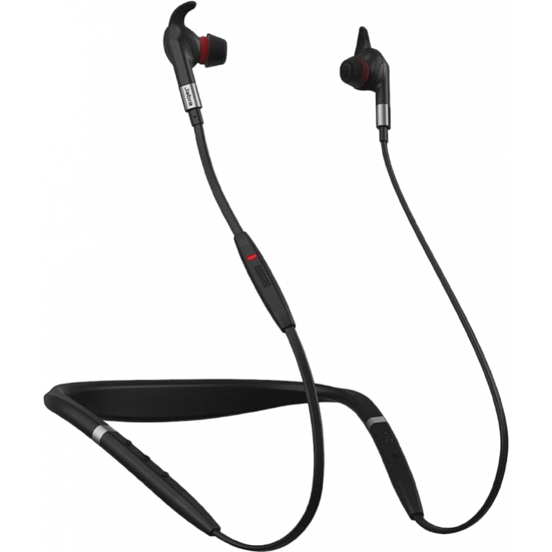 捷波朗（Jabra）Evolve 75e 藍(lán)牙無線入耳式頸掛式耳機(jī)帶麥克風(fēng)主動(dòng)降噪 電池續(xù)航時(shí)間14小時(shí) 黑色 MS
