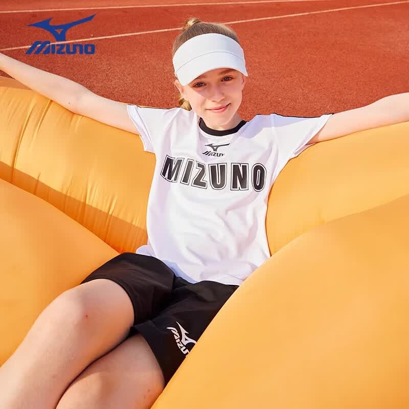 美津浓(MIZUNO)速干套装男2026年夏季运动两件套速干短袖短裤套装男童女童 冲浪蓝 常规 160 (建议身高155-160cm)