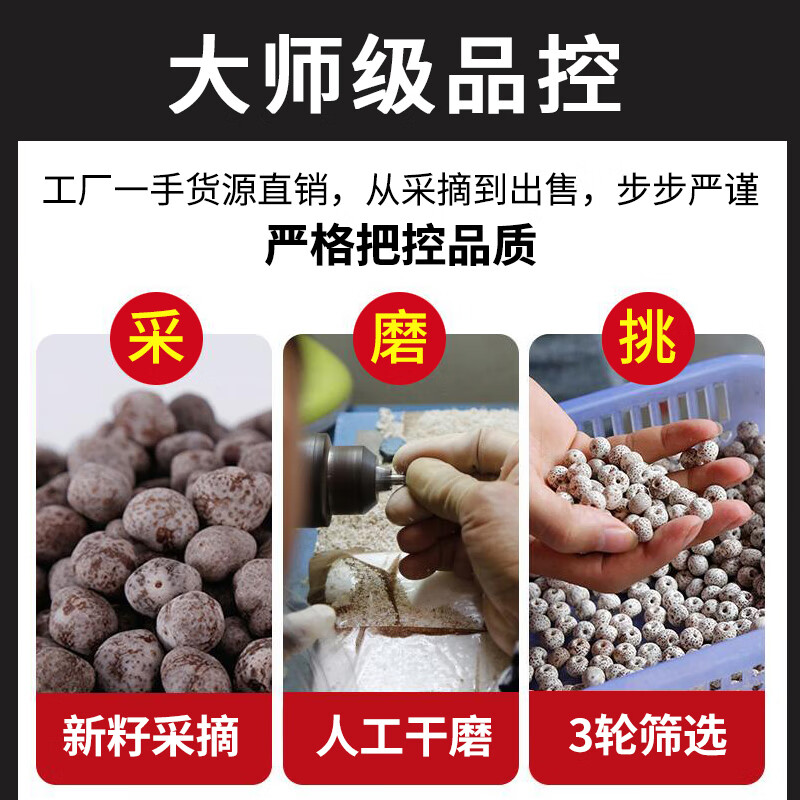海南原生态星月菩提子手串男女款高密顺白佛珠手链文玩佛珠礼物 【原生态零脱脂】星月菩提素圈9*8