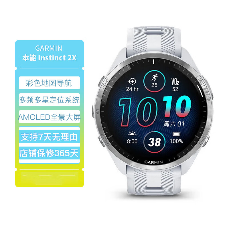 佳明（GARMIN）Forerunner965 二手手表 心率跑步血氧铁三户外运动智能手表跑马表 Forerunner965 月光白 9成新