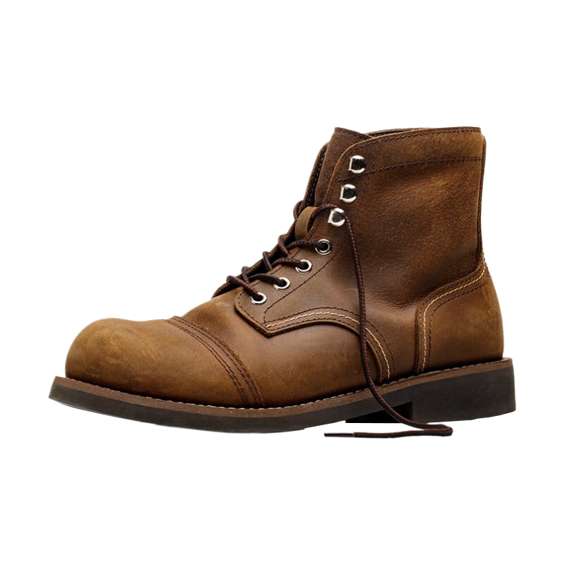 馬登頭層8111工裝靴男鞋真皮美式復(fù)古戶外傘兵靴vintage機(jī)車靴馬丁靴 蜜蠟色   43