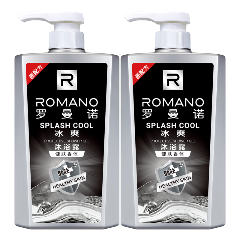 羅曼諾（ROMANO）男士專(zhuān)用持久留香清爽薄荷沐浴露品牌 清爽薄荷冰爽沐浴露*2 600g 1桶 1200g