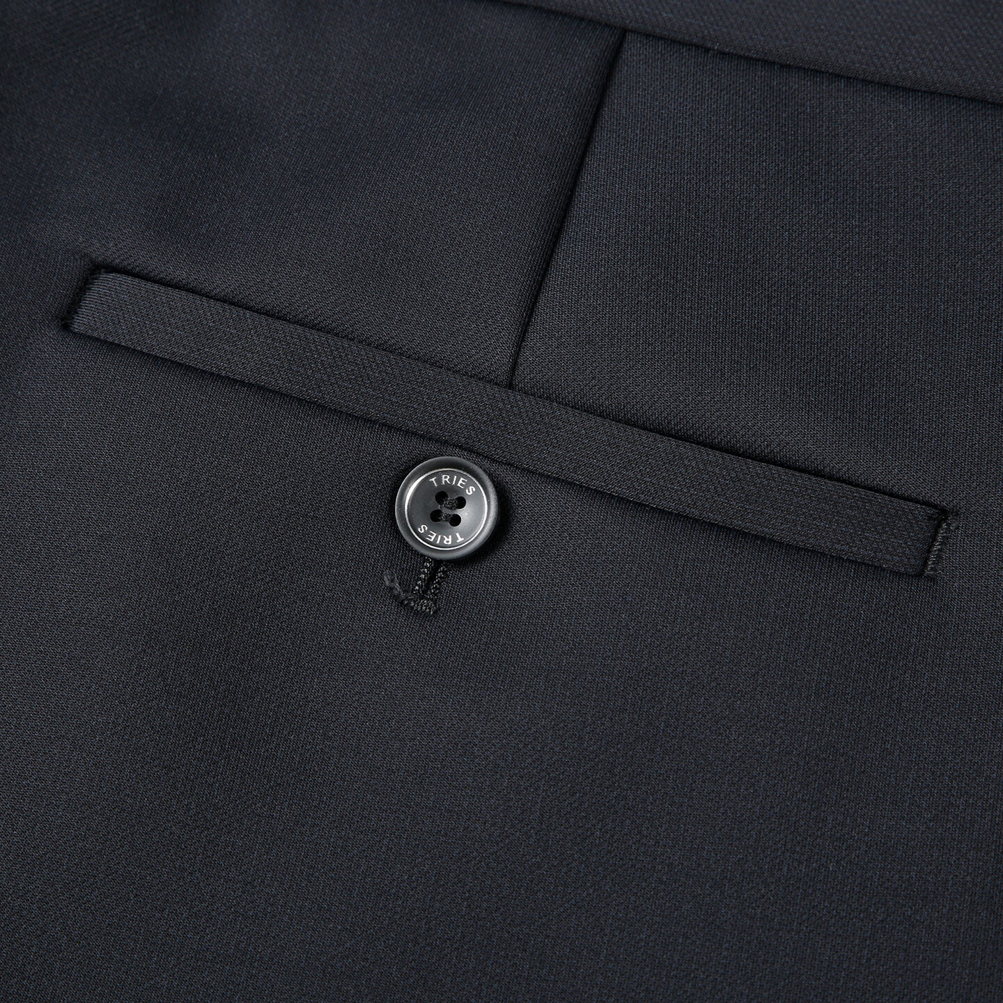 才子（TRIES）男士西裤暗提花高弹针织西裤垂顺修身直筒商务休闲裤西装裤 黑蓝色 33 84cm