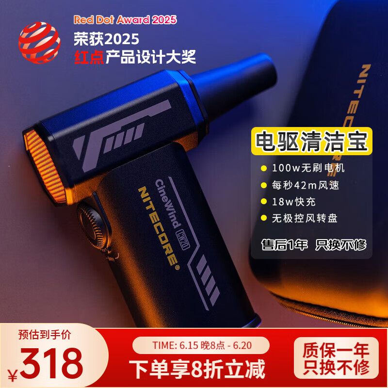 奈特科尔【专业摄影气吹】cw20金属口袋摄影造型风扇多用途电脑单反相机镜头电驱吹气宝 黑色【造型风机】