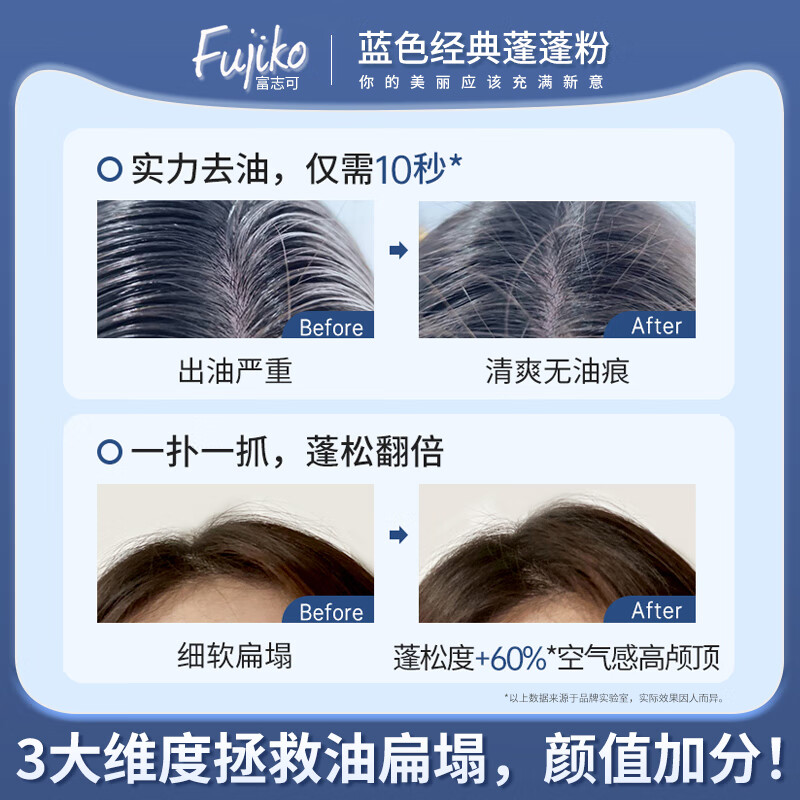 富志可fujiko头发蓬蓬粉ponpon蓬松去油干发粉懒人免洗头8.5g