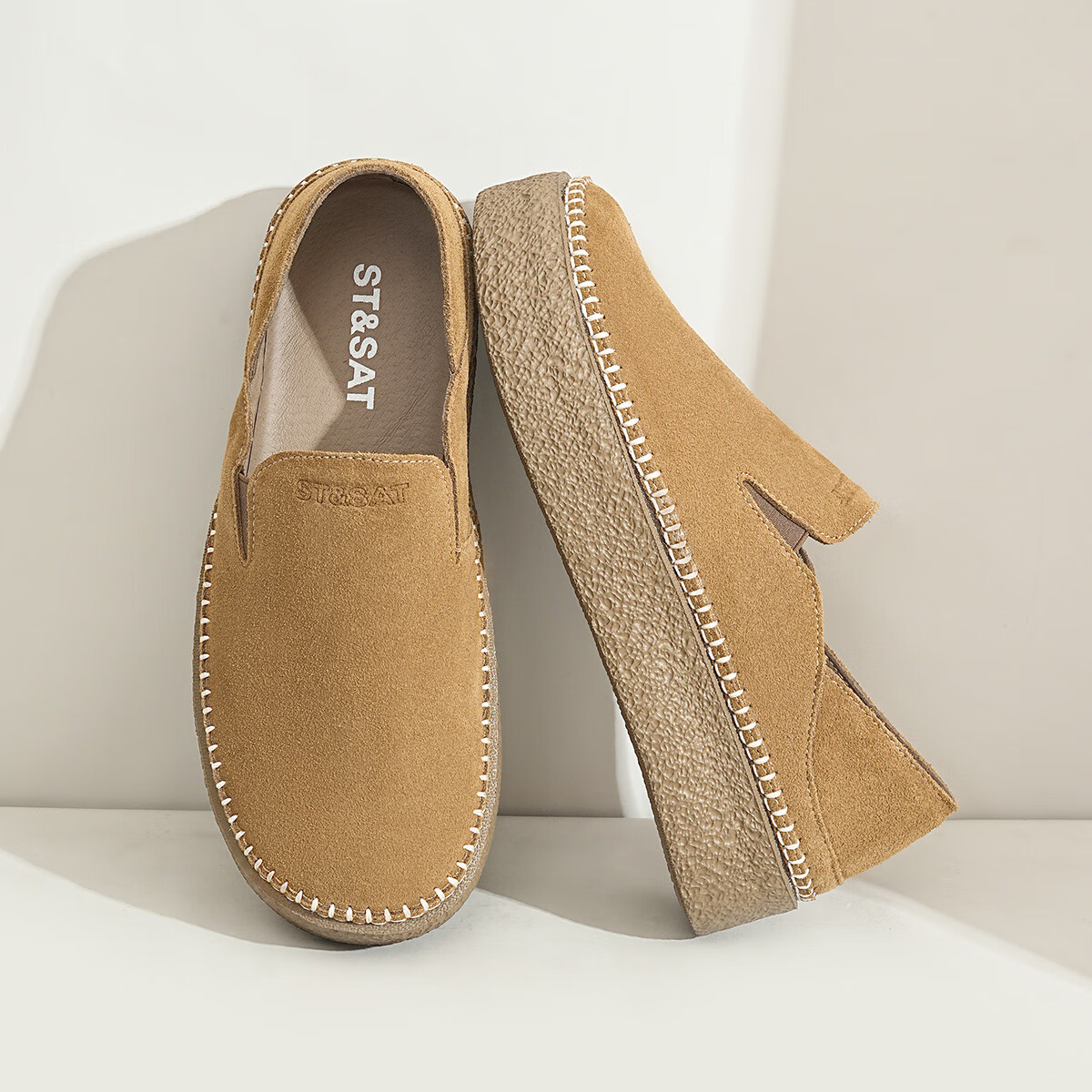 星期六男鞋时尚百搭男士鞋子男复古轻便休闲皮鞋男工装鞋