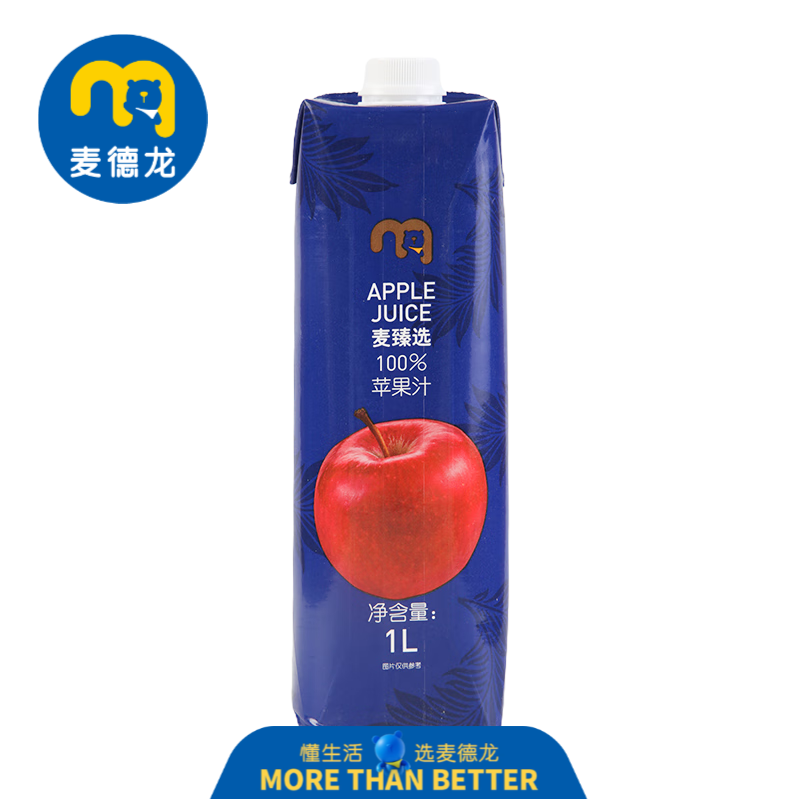 麦臻选100%苹果汁 1L.