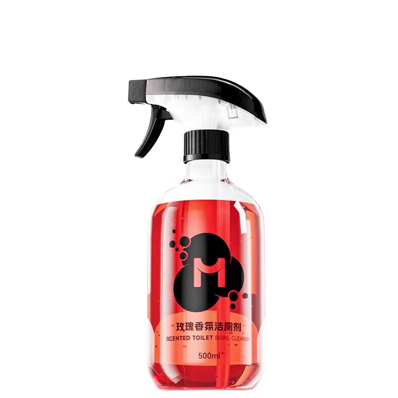沫檬玫瑰香氛洁厕剂马桶厕所浴室除垢除臭除菌洁厕液灵强力清洁溶解剂 500ml*2瓶【强效袪污袪垢】+送缝隙刷