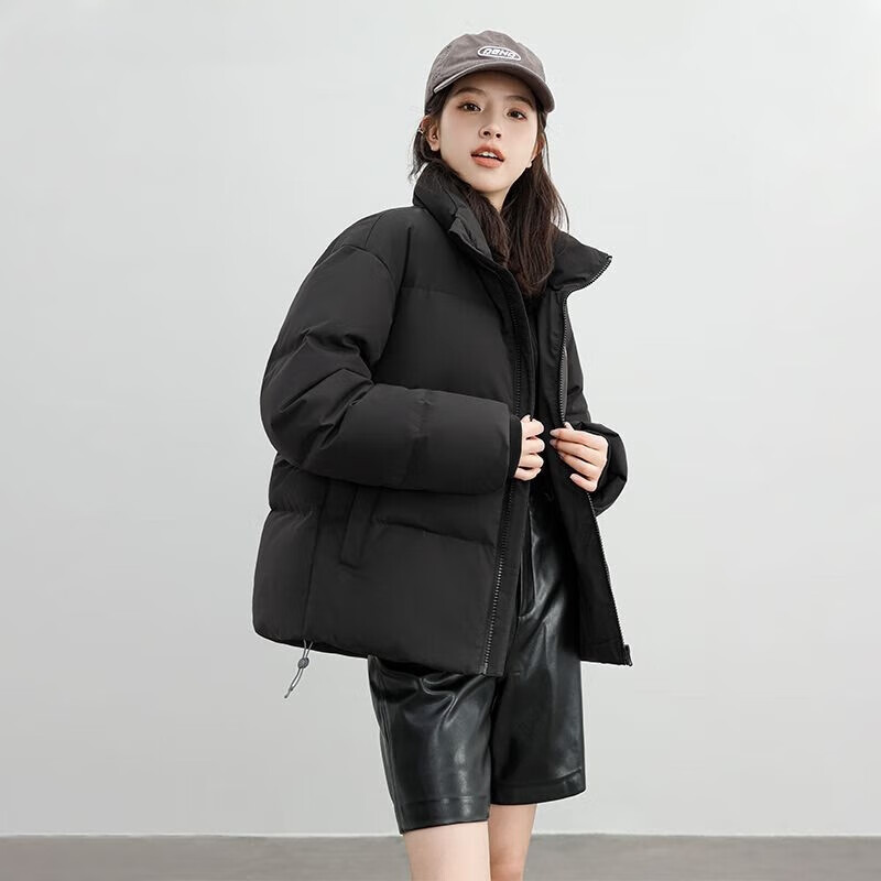 鸭鸭（YAYA）王一博同款羽绒服时尚情侣百搭潮牌休闲立领保暖外套 浅蓝色 M 【建议110-130斤】