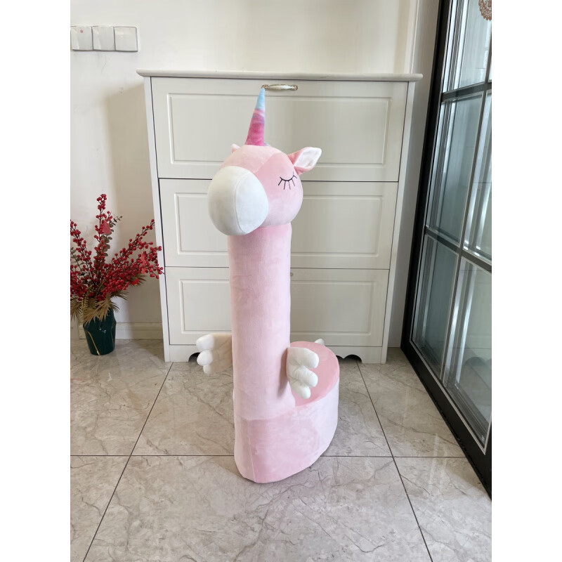 MPPMCK奶粉罐改造套手工坐凳套独角兽九个奶瓶罐儿童坐凳套面料弹力超柔 粉色独角兽弹力超柔+海绵一套