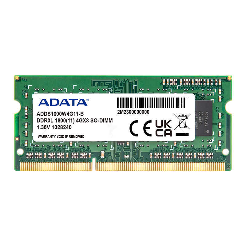 ADATA 威刚 万紫千红系列 DDR3L 1600MHz 绿色 笔记本内存 4GB