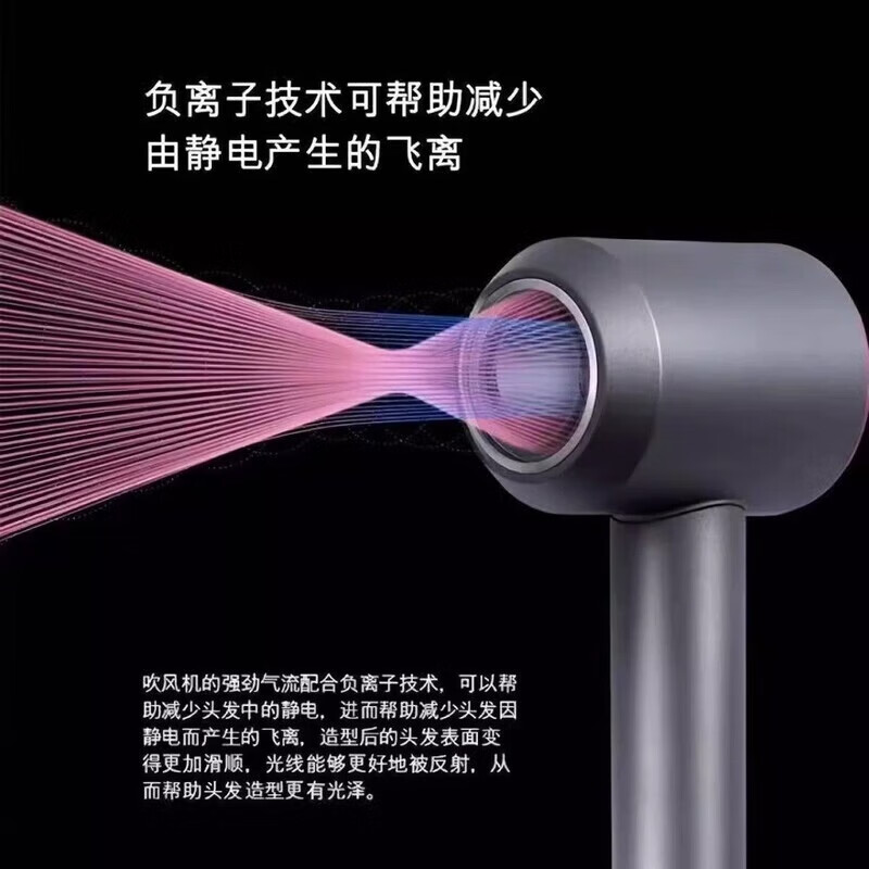 RASW【德国品牌丨45亿负离子护发】吹风机家用静音负离子大功率不伤发恒温吹风筒速干情人节礼物女士 【绅士灰】单风嘴+礼盒 520情人节女生生日礼物实用走心高级感送女友