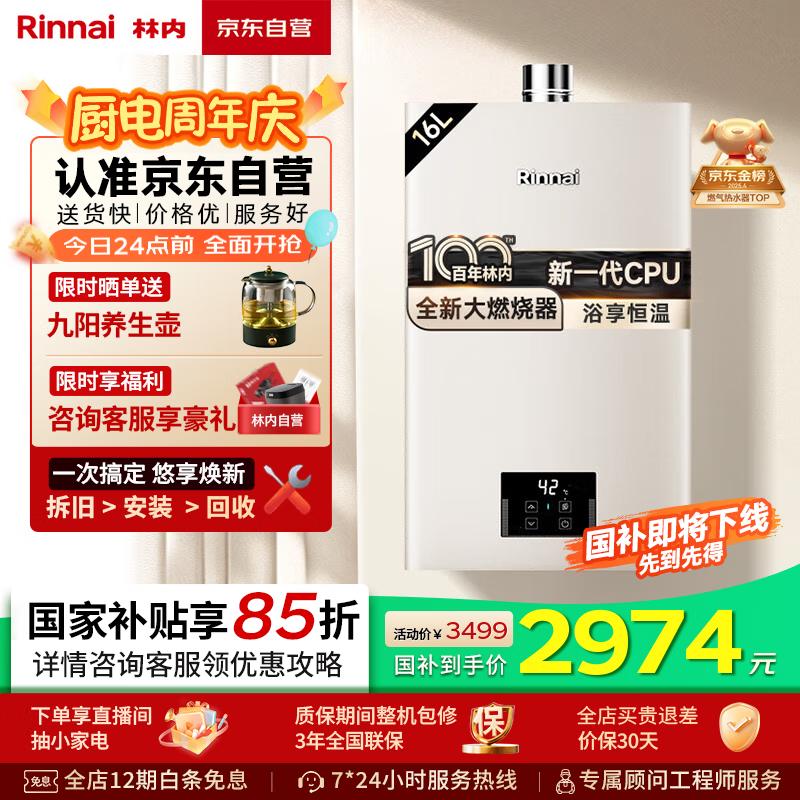 Rinnai/���� ��ˮ�� ǿ��ʽȼ�� �ǻۺ�������CPU 16�� JSQ31-GD JSQ31-GD32