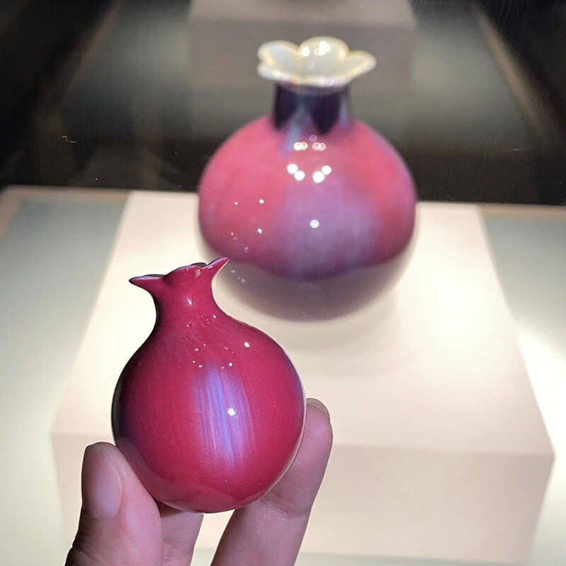 小雕匠故宫石榴尊冰箱贴磁吸辽宁省博物馆文创小花瓶旅游纪念品北京 窑变红釉石榴尊冰箱贴/辽宁省博物馆 藏