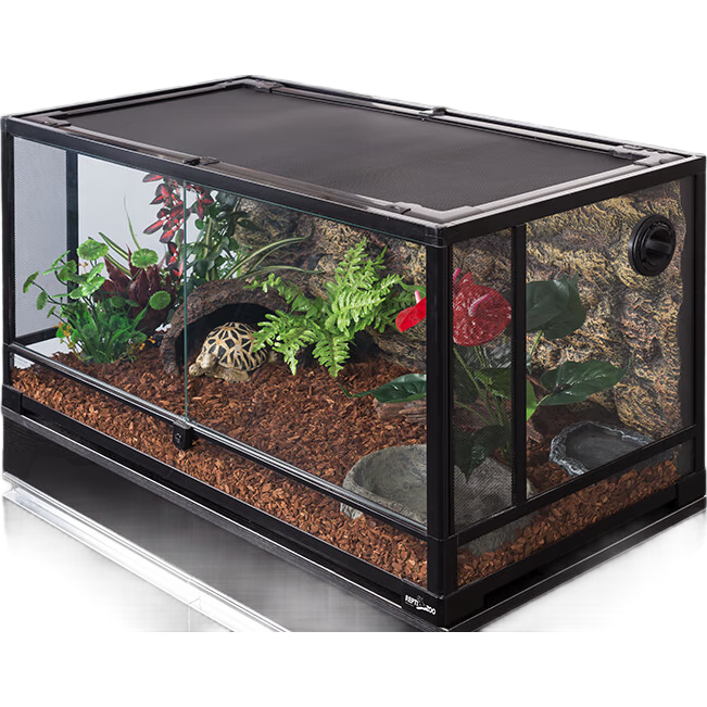REPTIZOO陸龜飼養(yǎng)箱爬寵缸鬃獅變色龍蜥蜴守宮玻璃爬缸爬蟲箱【RK飼養(yǎng)缸】 30*30*32CM【RK0101S】